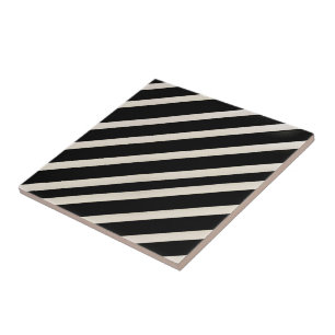 Carreau Carrelage en céramique Bande noire et blanche