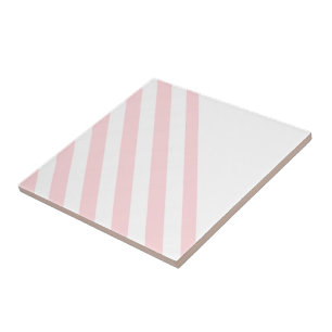 Carreau Carrelage en céramique Bande rose et blanche