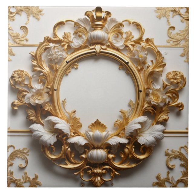 Carreau Carrelage en céramique baroque luxueux (Devant)