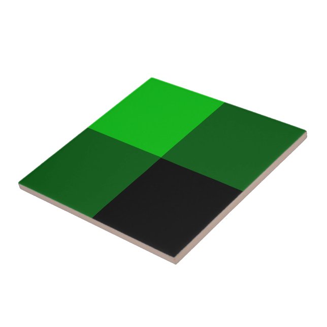 Carreau Carrelage en céramique Black Green Check (Côté)