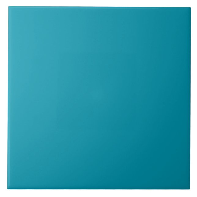 Carreau Carrelage en céramique bleu bleu turquoise. (Devant)