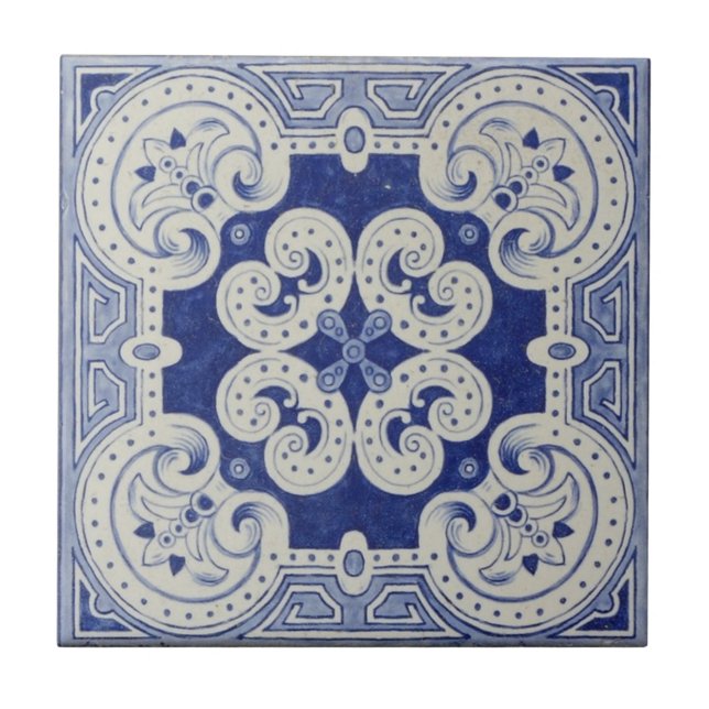Carreau Carrelage en céramique bleu Cobalt (Devant)