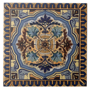 Carreau Carrelage en céramique - Bleu italien traditionnel