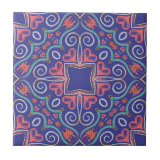 Carreau Carrelage en céramique bleu violet