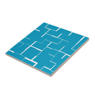 Carreau Carrelage en céramique bleue, petit (4,25 po x 4,