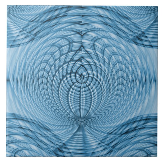 Carreau Carrelage en céramique bleue transparente (Devant)