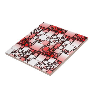 Carreau Carrelage en céramique Carré rouge et blanc