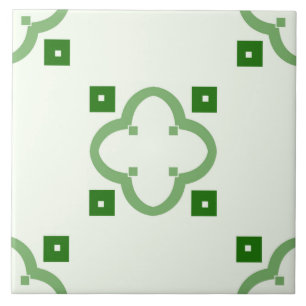 Carreau Carrelage en céramique - Carrelage vert Motif sur 