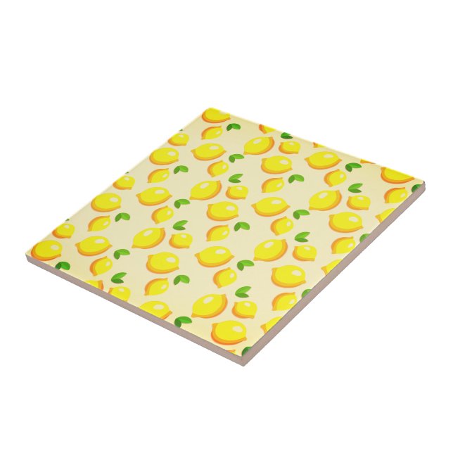 Carreau Carrelage en céramique citron jaune (Côté)