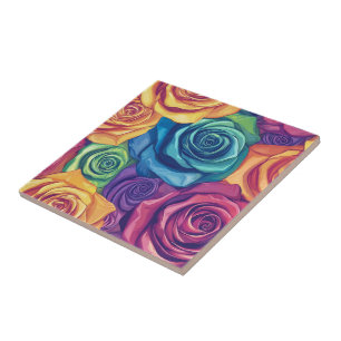 Carreau Carrelage en céramique cool Floral Rose Pour Salle