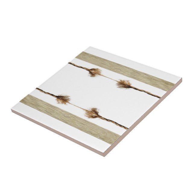 Carreau Carrelage en céramique corde blanche naturel (Côté)