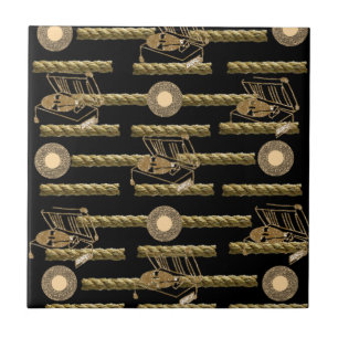 Carreau Carrelage en céramique Corde de pays noir