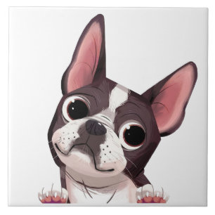 Carreau Carrelage en céramique Cute Boston Terrier