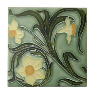 Carreau Carrelage en céramique - Daffodiques Art Nouveau 2