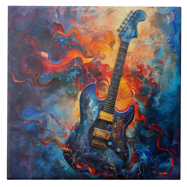 Carreau Carrelage en céramique de Guitare électrique (Devant)