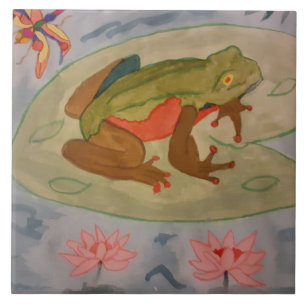 Carreau Carrelage en céramique de l'étang de grenouille 