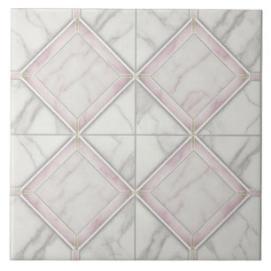 Carreau Carrelage en céramique de marbre rose blanc pour g