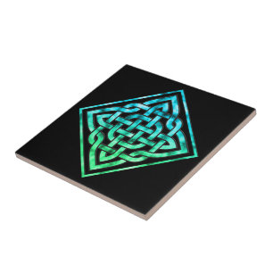Carreau Carrelage en céramique de noeud celtique - Bleu D