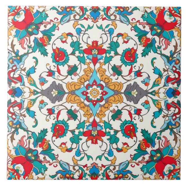 Carreau Carrelage en céramique de style Azulejo. (Devant)