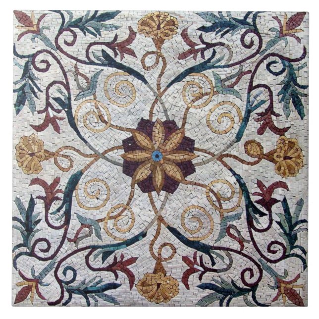 Carreau Carrelage en céramique - Décor Mur Méditerranéen (Devant)