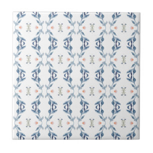 Carreau Carrelage en céramique des chaînes en feuille bleu