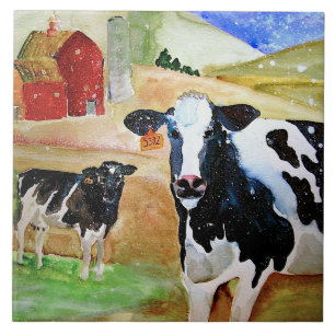 Carreau Carrelage en céramique des vaches d'amitié