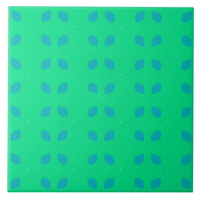 Carreau Carrelage en céramique design feuille en miroir (Devant)