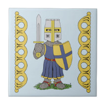 Carrelage en céramique du chevalier médiéval