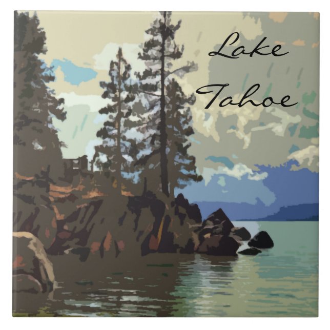Carreau Carrelage en céramique du lac Tahoe (Devant)