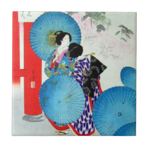 Carreau Carrelage en céramique du vieux Japon, petit (4,25