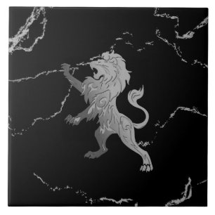 Carreau Carrelage en céramique en argent marbré Royal Lion
