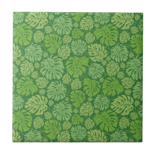 Carreau Carrelage en céramique en feuille de Monstera ver