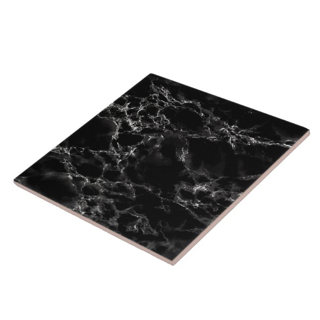 Carreau Carrelage en céramique en marbre noir Faux (Côté)