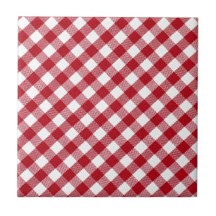 Carreau Carrelage en céramique en tissu rouge et blanc pla