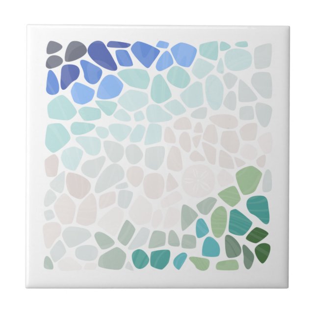 Carreau Carrelage en céramique en verre de mer coloré (Devant)