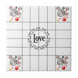 Carreau Carrelage en céramique Famille d'amour Abstraite