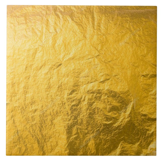 Carreau Carrelage en céramique - Feuille d'or brillante (Devant)