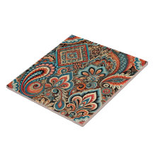 Carrelage en céramique : Fleur de pop rétro