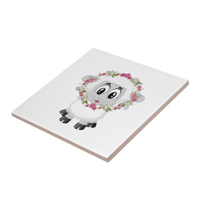 Carreau Carrelage en céramique Fleurs de moutons floraux (Côté)