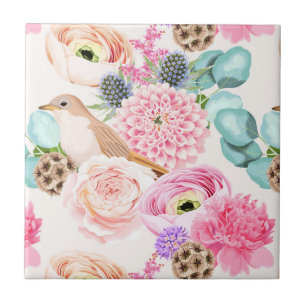 Carreau Carrelage en céramique florale