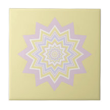 Carrelage en céramique géométrique jaune pastel
