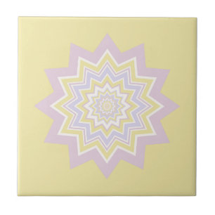 Carreau Carrelage en céramique géométrique jaune pastel