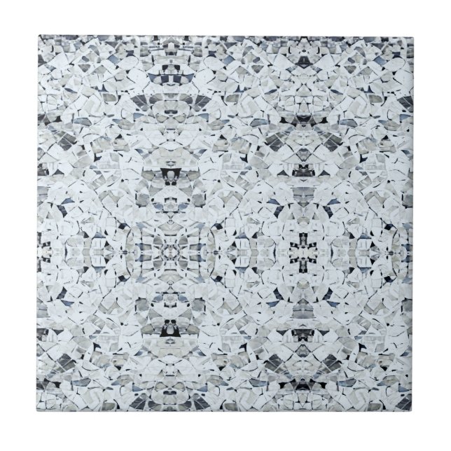 Carreau Carrelage en céramique gris foncé blanc (Devant)