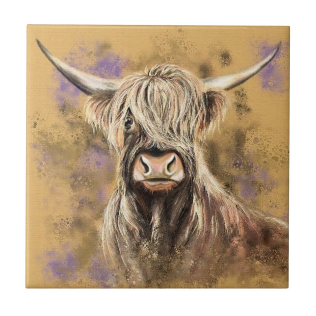 Carreau Carrelage en céramique Highland Bull - Peinture (Devant)