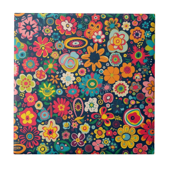 Carreau Carrelage en céramique hippie (Devant)