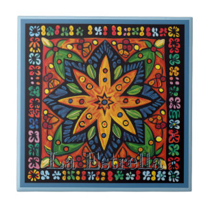 Carreau Carrelage en céramique Huichol Loteria : La Estrel