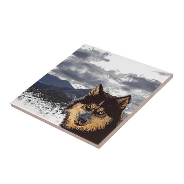 Carreau Carrelage en céramique Husky de Sibérie (Côté)