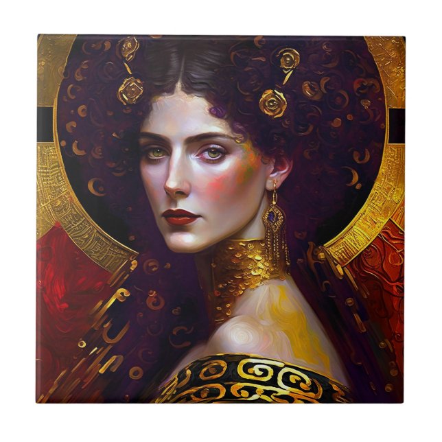 Carreau Carrelage en céramique Klimt inspiré de Queen Godd (Devant)
