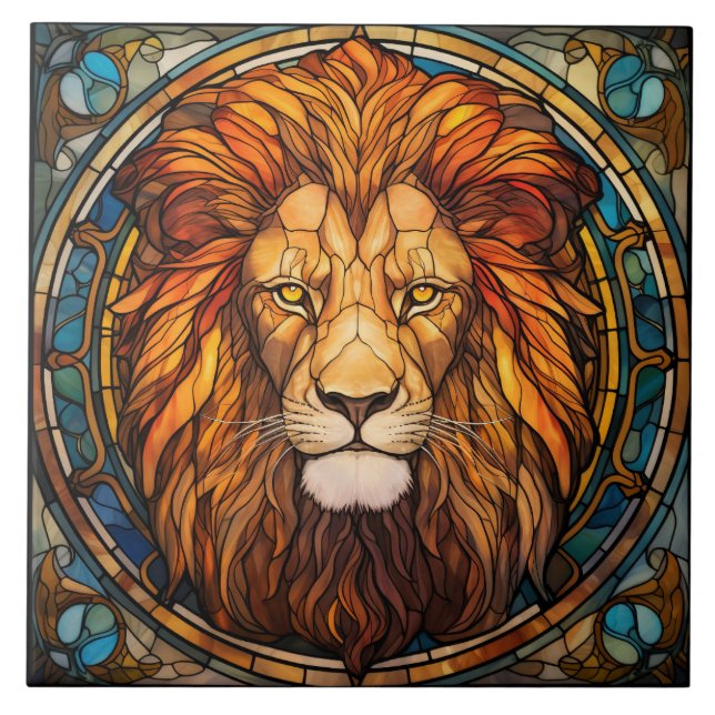 Carreau Carrelage en céramique Lion (Devant)