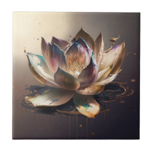 Carreau Carrelage en céramique Lotus - Floral délicat et g